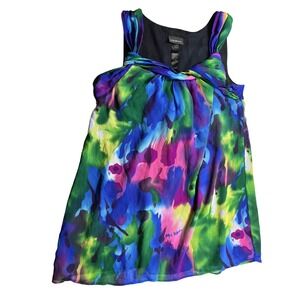 Lane Bryant Womens Size 20 Chiffon Dress Multicolor Sleeveless Plus